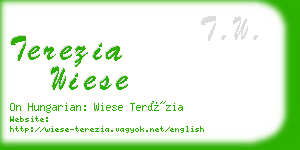 terezia wiese business card